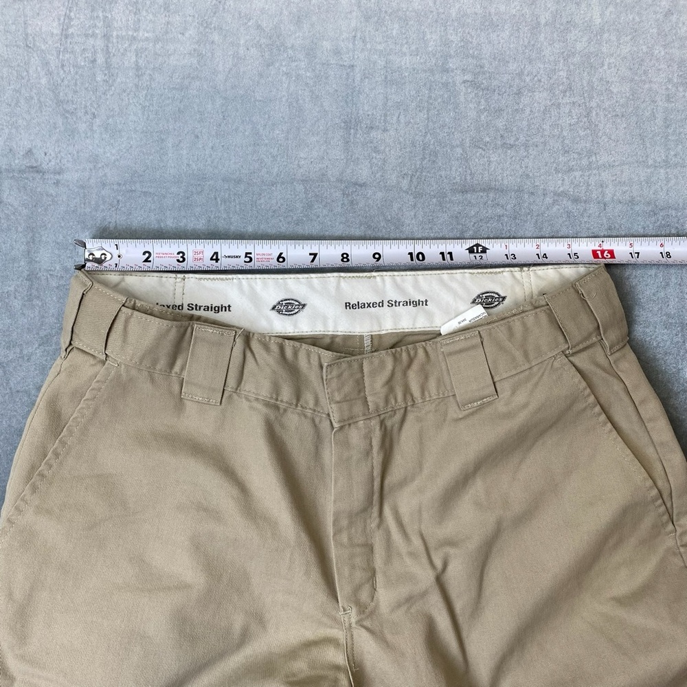 Dickies Relaxed Straight Work Pants Khaki Beige Mens 34x30‎ - Picture 8 of 10